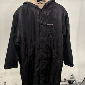 Men's Black Hooded Raincoat